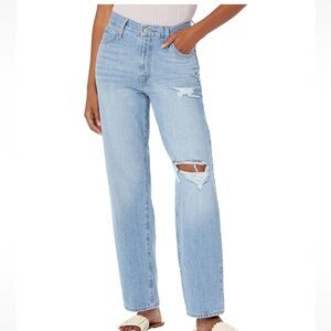 Women’s Levi’s 94 Baggy Medium Indigo Destructed Size 25 Inseam 31